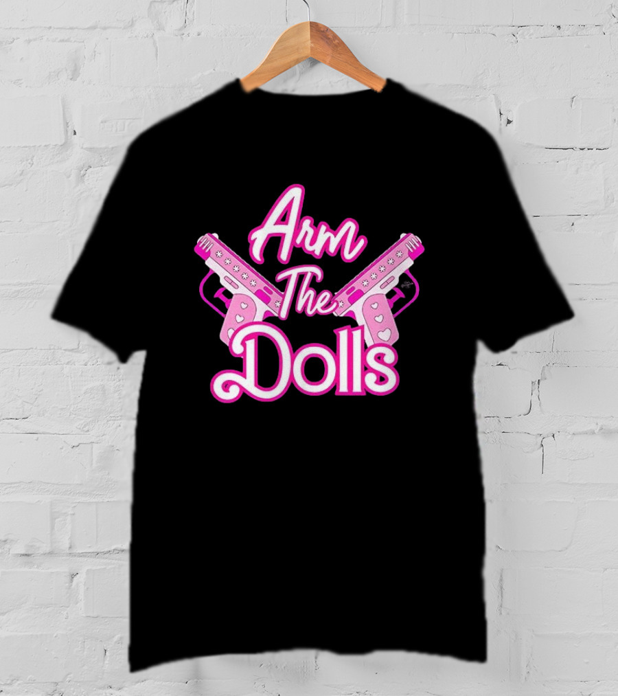 Arm The Dolls Pink Heart Guns T-Shirt