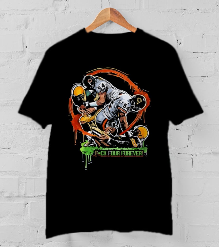 Triple Fuck Four Forever Football Players Grunge T-Shirt