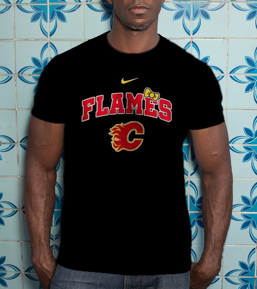 Calgary Flames Hello Kitty Collaboration Fan T-Shirt