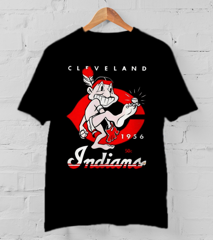 Cleveland Indians 1956 Retro Logo Vintage Sports Memorabilia T-Shirt