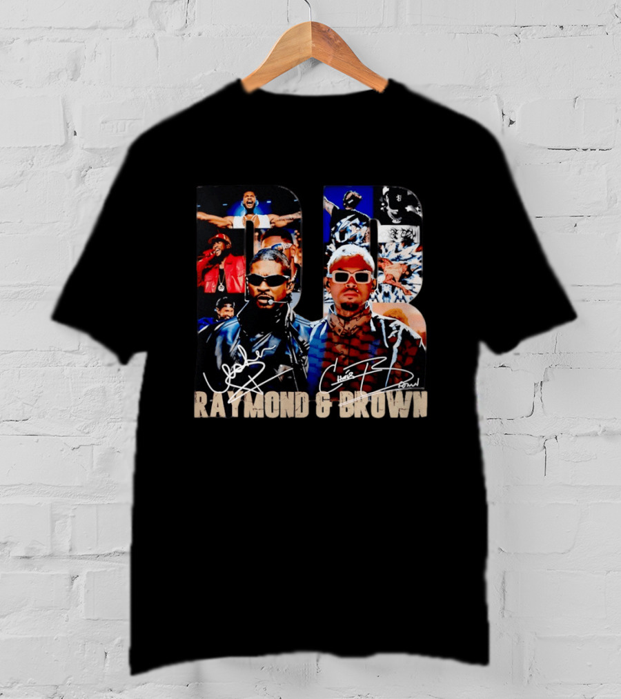 Usher Raymond Chris Brown Raymond And Brown Tour Signatures Sunglasses T-Shirt