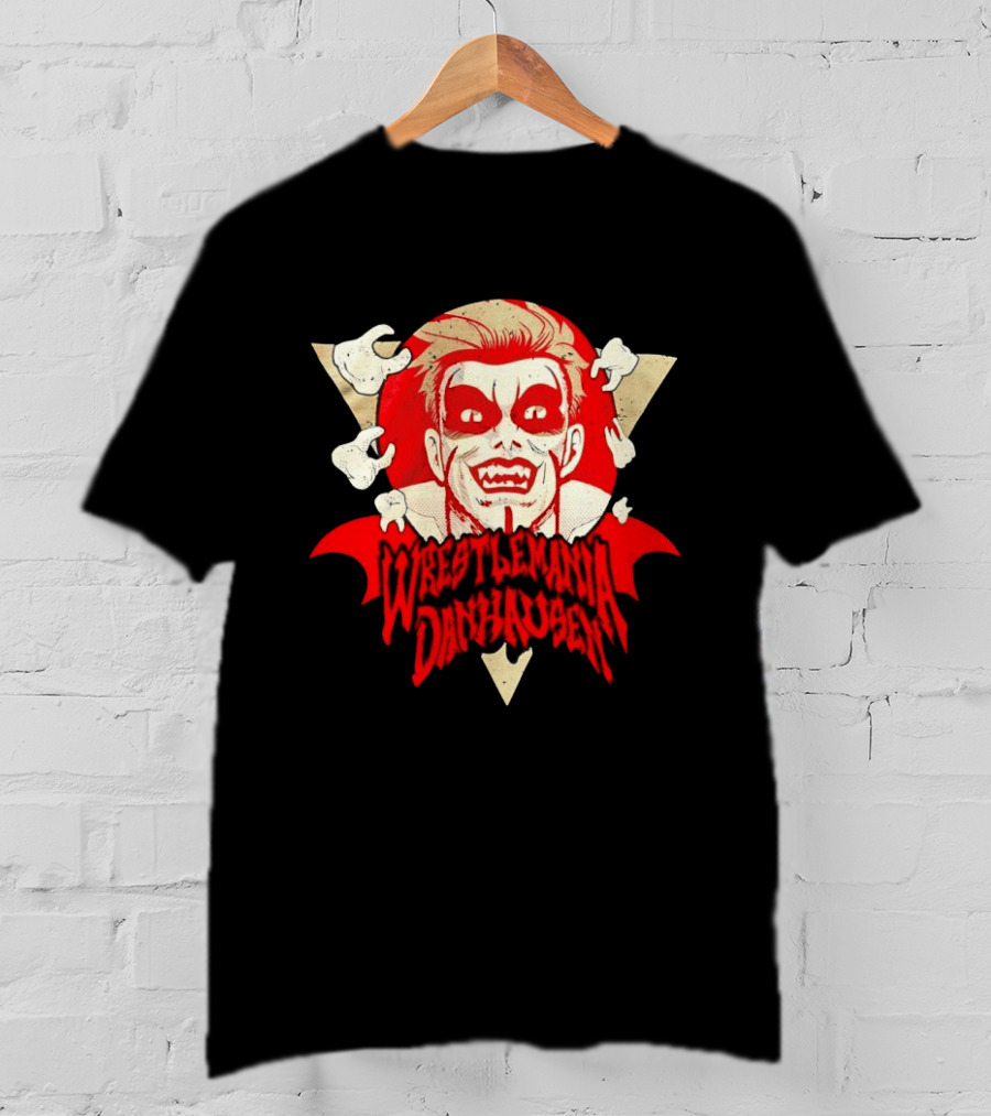 WrestleMania Danhausen WWE Curse Vampire Face Triangle T-Shirt