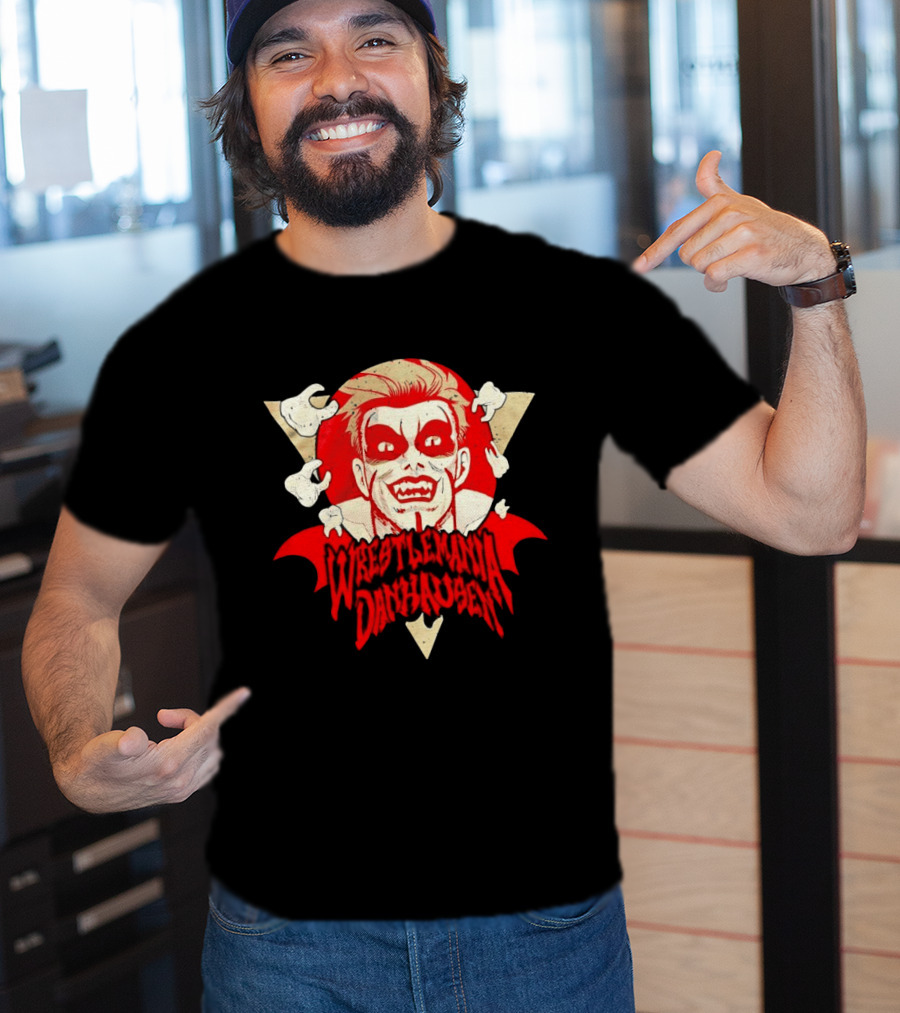 WrestleMania Danhausen WWE Curse Vampire Face Triangle T-Shirt