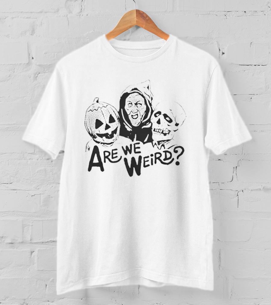 Are We Weird Halloween Pumpkin Skeleton Grim Reaper T-Shirt
