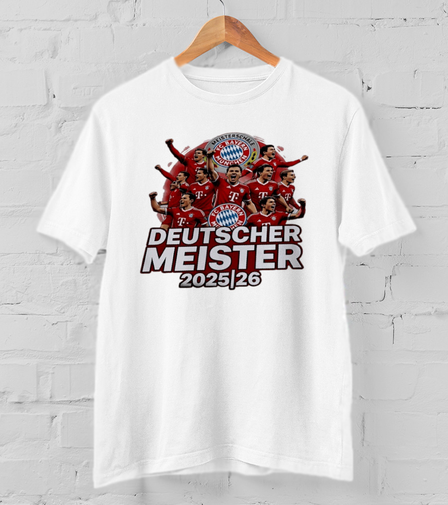 FC Bayern Munich Deutscher Meister 2025 2026 Celebration T-Shirt