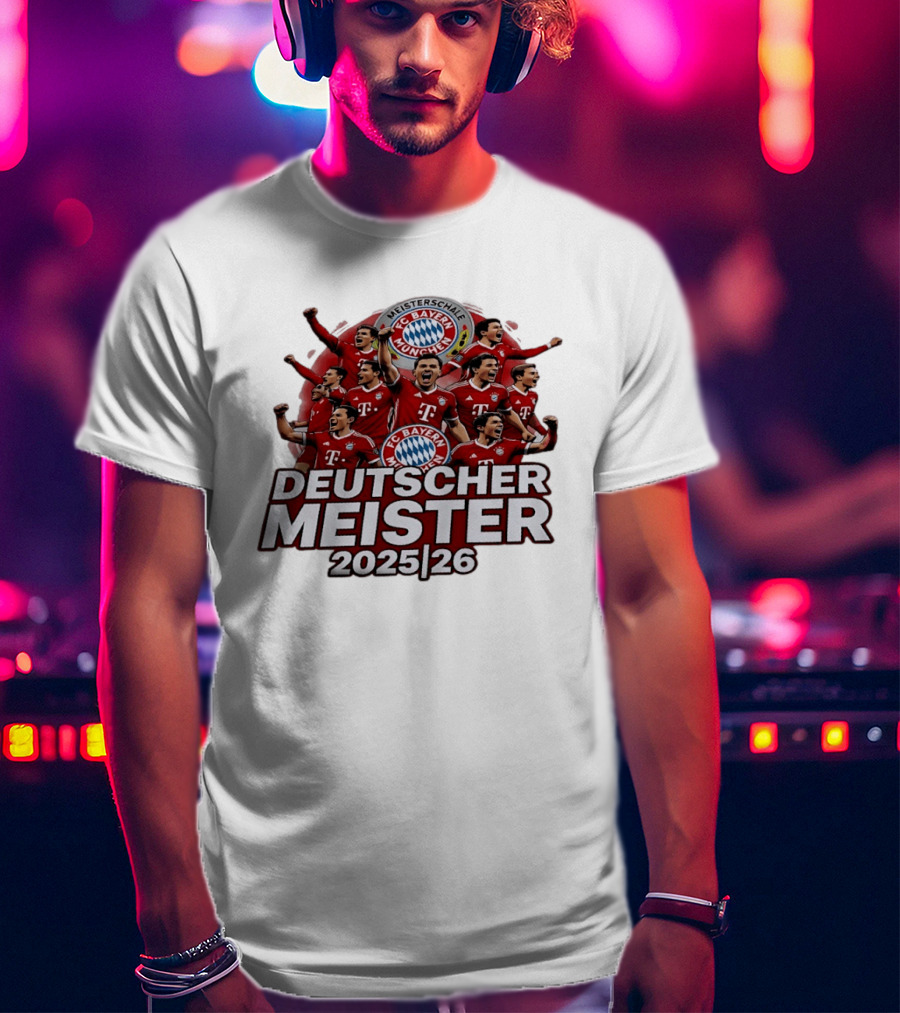 FC Bayern Munich Deutscher Meister 2025 2026 Celebration T-Shirt