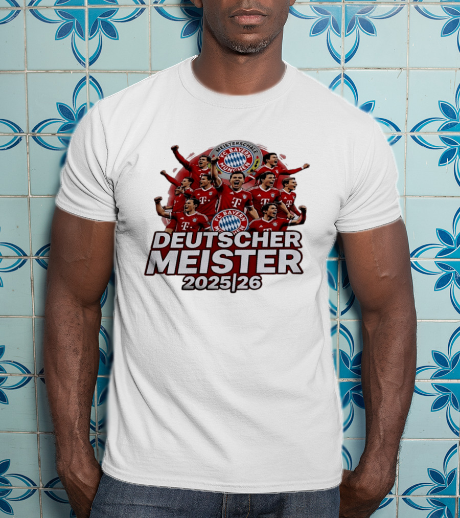 FC Bayern Munich Deutscher Meister 2025 2026 Celebration T-Shirt