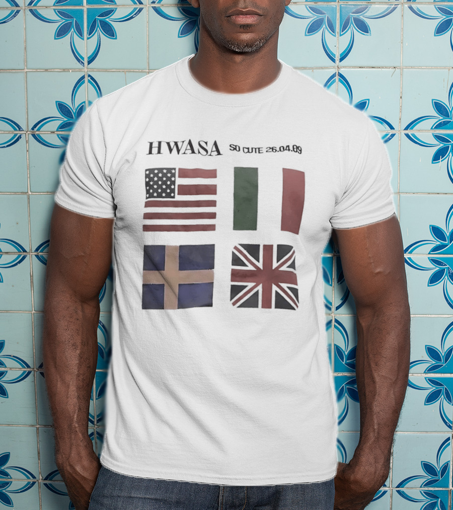 Hwasa USA Italy Sveriges British Flags T-Shirt
