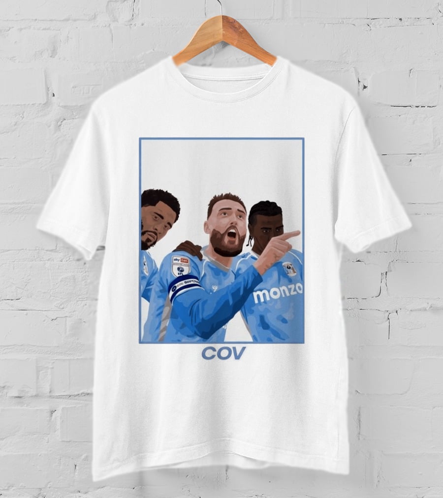 Matt Grimes Coventry City FC Sky Bet EFL Championship Promotion Monza Sponsorship T-Shirt