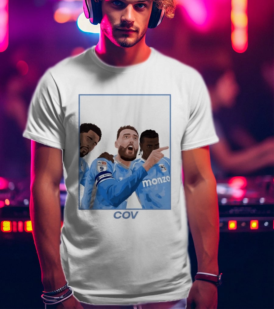 Matt Grimes Coventry City FC Sky Bet EFL Championship Promotion Monza Sponsorship T-Shirt