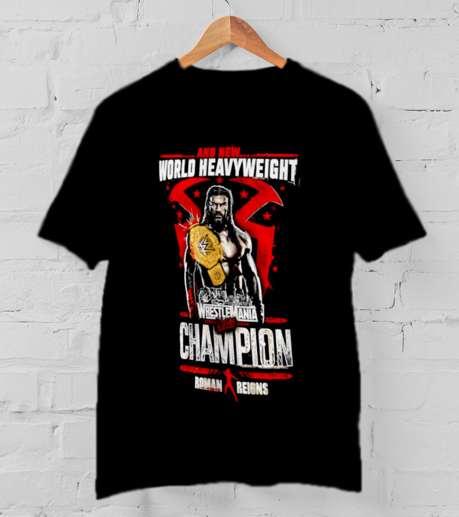 Roman Reigns WrestleMania 42 And New World Heavyweight Champion T-Shirt