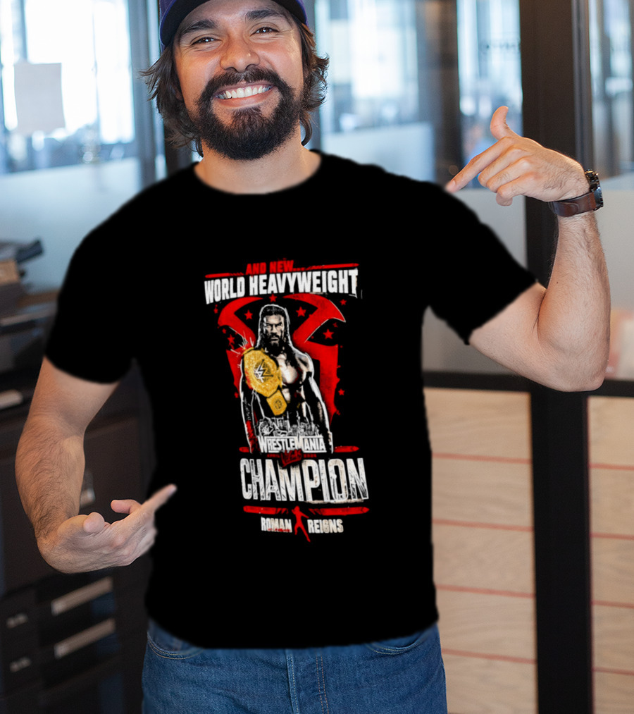 Roman Reigns WrestleMania 42 And New World Heavyweight Champion T-Shirt