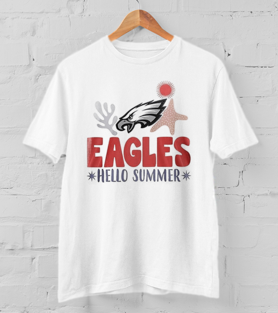 Philadelphia Eagles Hello Summer Tropical Vibes T-Shirt