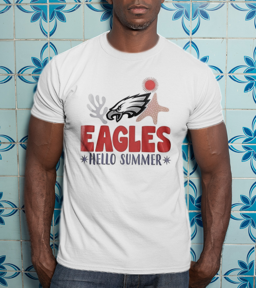 Philadelphia Eagles Hello Summer Tropical Vibes T-Shirt