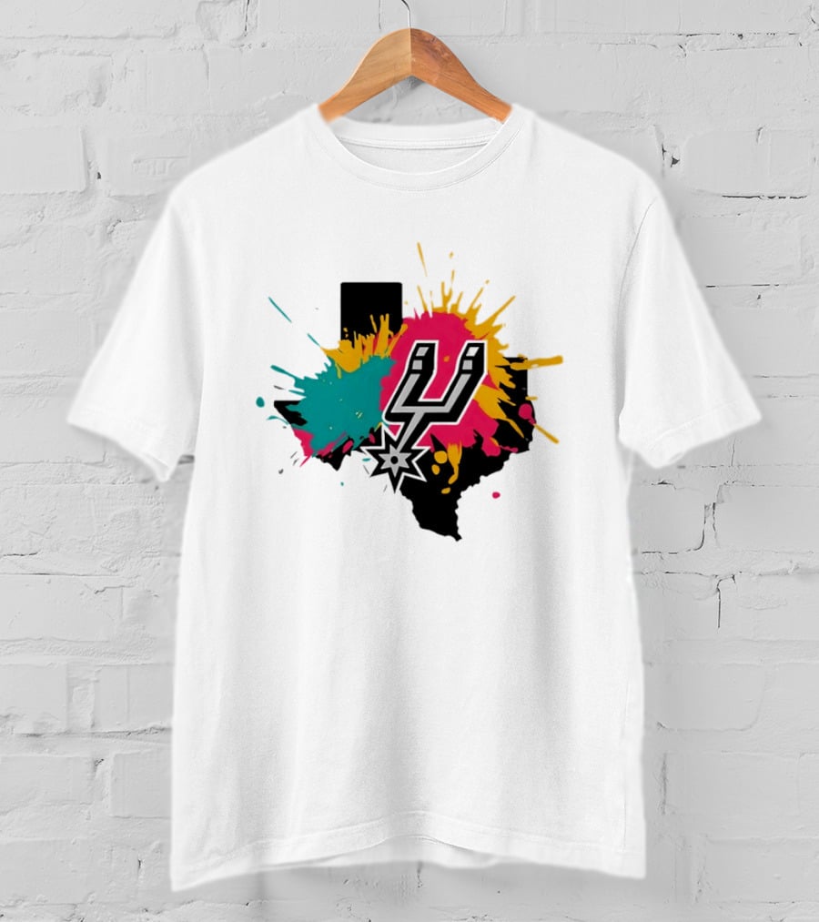 San Antonio Spurs Texas Colors Black NBA Basketball 2026 T-Shirt