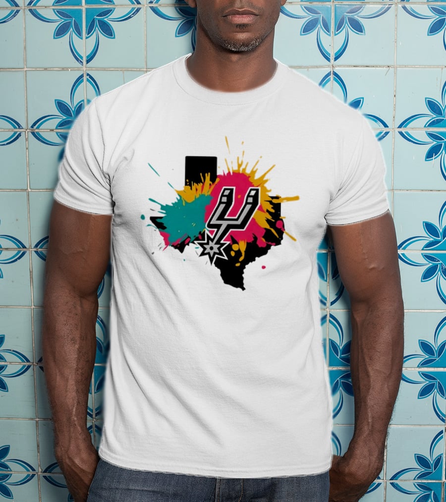 San Antonio Spurs Texas Colors Black NBA Basketball 2026 T-Shirt