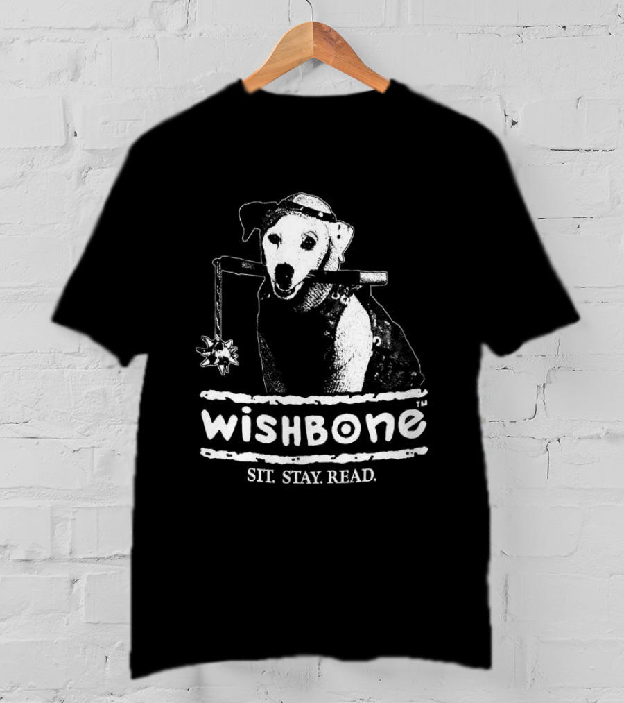 Wishbone Sit Stay Read Dog 1990 T-Shirt