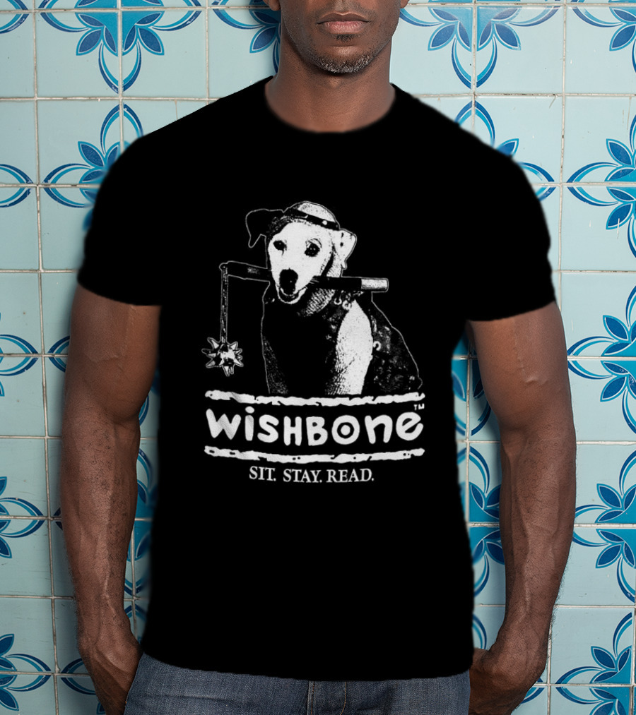 Wishbone Sit Stay Read Dog 1990 T-Shirt