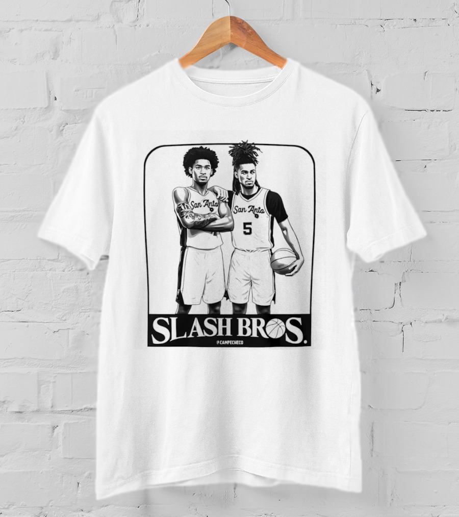 Stephon Castle Dylan Harper San Antonio Spurs Slash Bros Basketball Legends T-Shirt