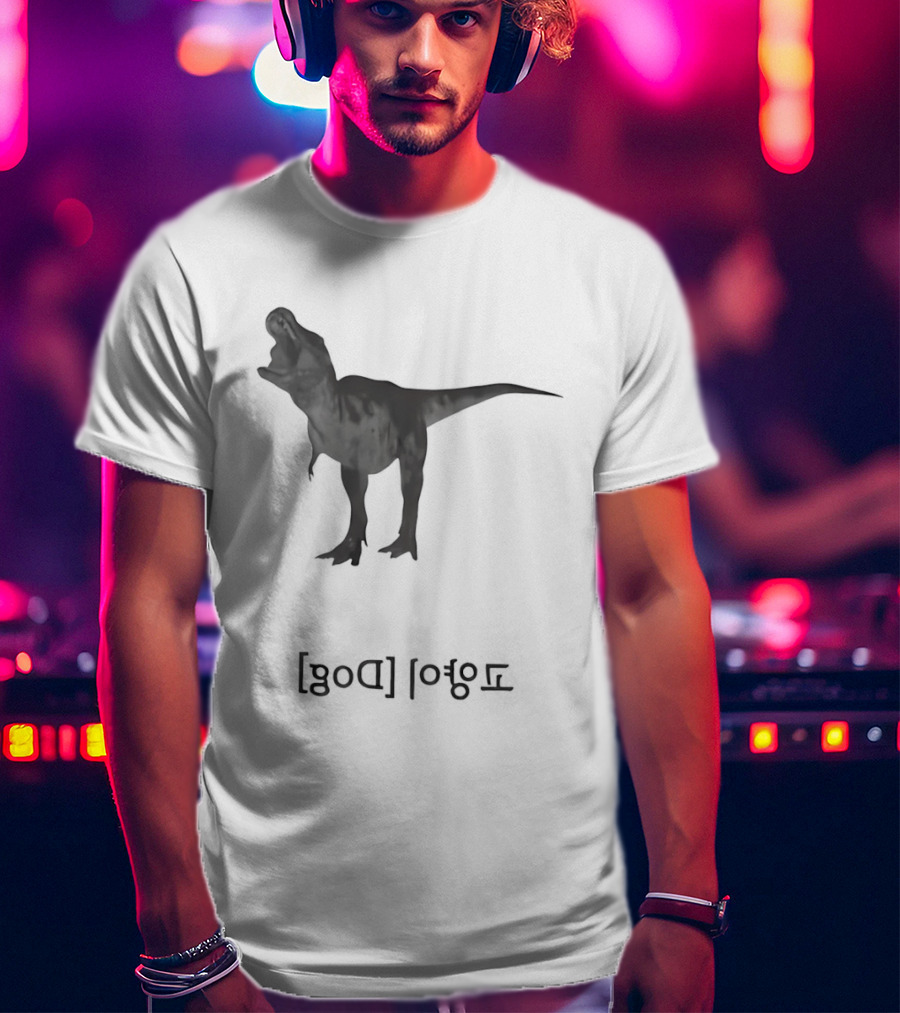 Tarbosaurus Korea Dinosaur Silhouette Roaring Charm T-Shirt