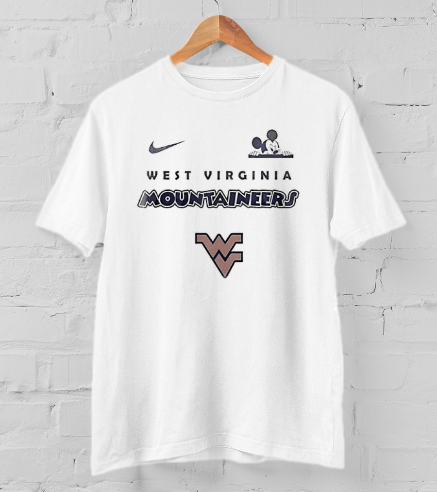 West Virginia Mountaineers Nike Mickey Mouse Ears WV T-Shirt