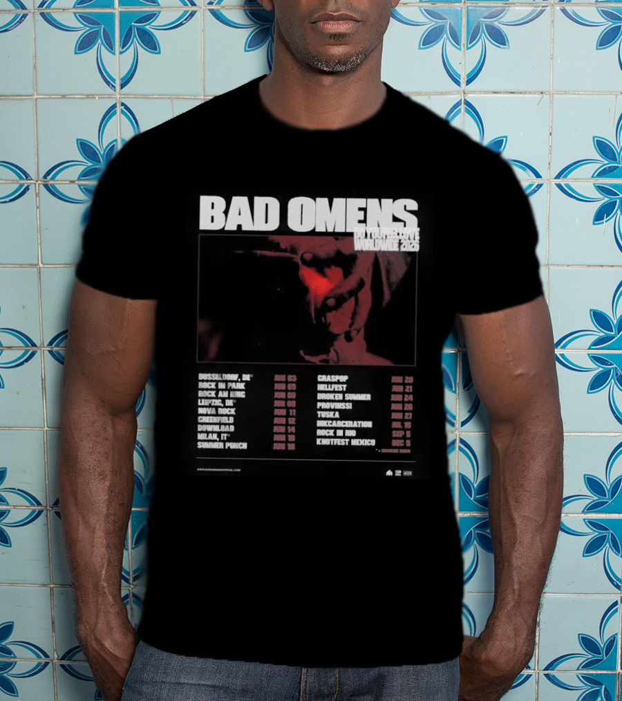 Bad Omens 2026 Worldwide Tour Dates T-Shirt