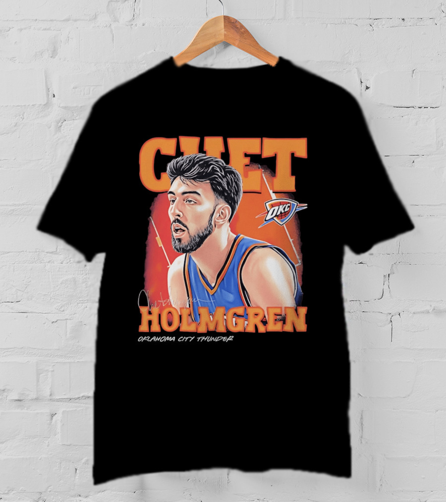 Chet Holmgren OKC Thunder 90s Airbrush T-Shirt