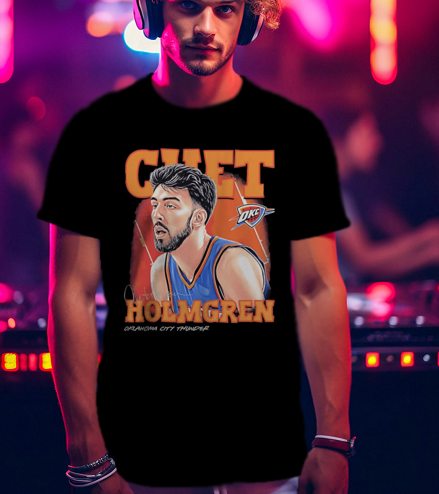 Chet Holmgren OKC Thunder 90s Airbrush T-Shirt