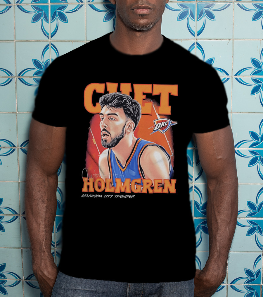 Chet Holmgren OKC Thunder 90s Airbrush T-Shirt