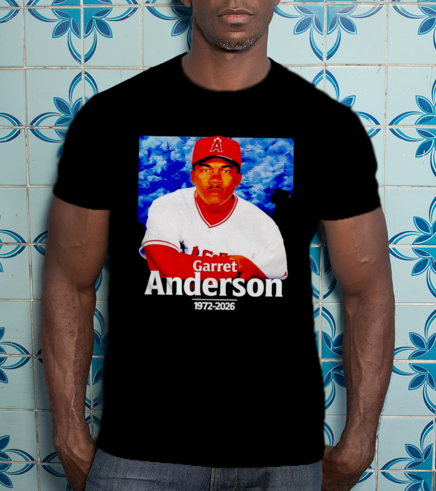 Garret Anderson Angels Tribute Baseball Legend 1972 2026 T-Shirt