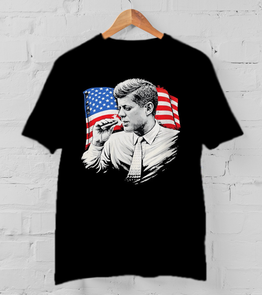 JFK Cigars American Flag 2026 T-Shirt