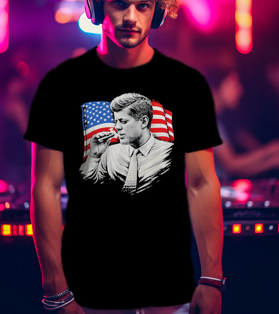 JFK Cigars American Flag 2026 T-Shirt