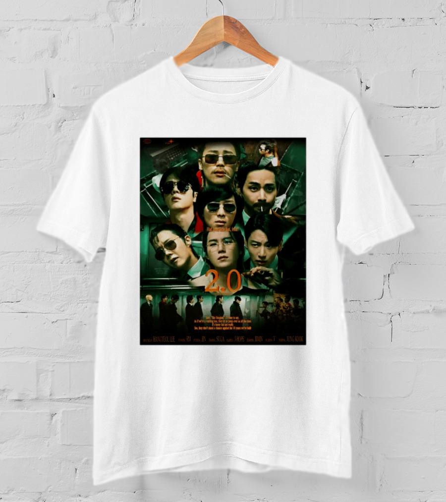 BTS 2.0 Arirang Tour 2026 Group RM Jin Suga J Hope Jimin V Jung Kook Hangseok Lee Jung Kook T-Shirt