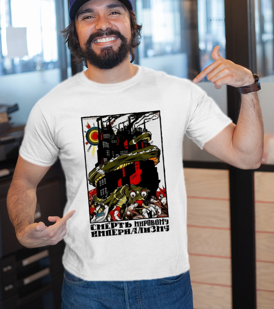 Dmitry Moor Death To World Imperialism Soviet Propaganda Art Snake Industrial War Machine T-Shirt