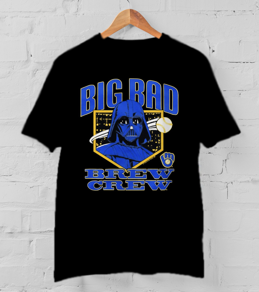 Milwaukee Brewers Big Bad Brew Crew Star Wars Dark Side Baseball T-Shirt
