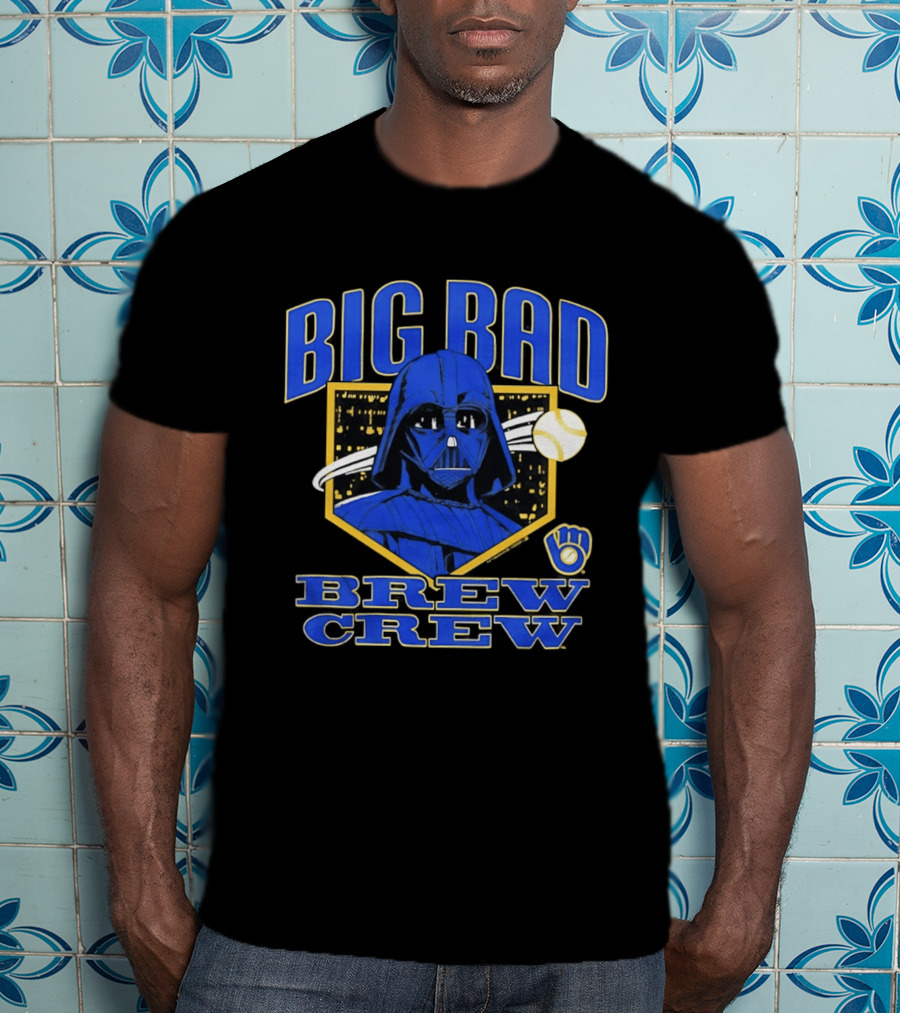 Milwaukee Brewers Big Bad Brew Crew Star Wars Dark Side Baseball T-Shirt