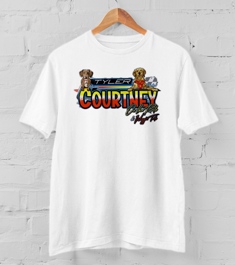 Tyler Courtney On The Rails And Waggin Tails With Dogs Racing T-Shirt