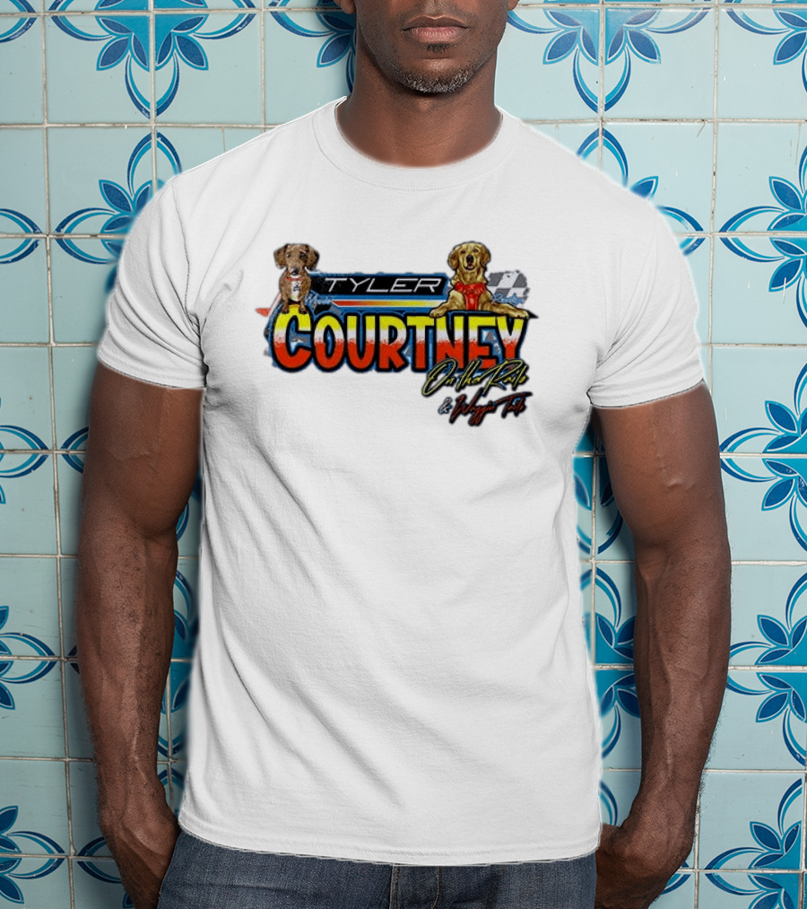 Tyler Courtney On The Rails And Waggin Tails With Dogs Racing T-Shirt