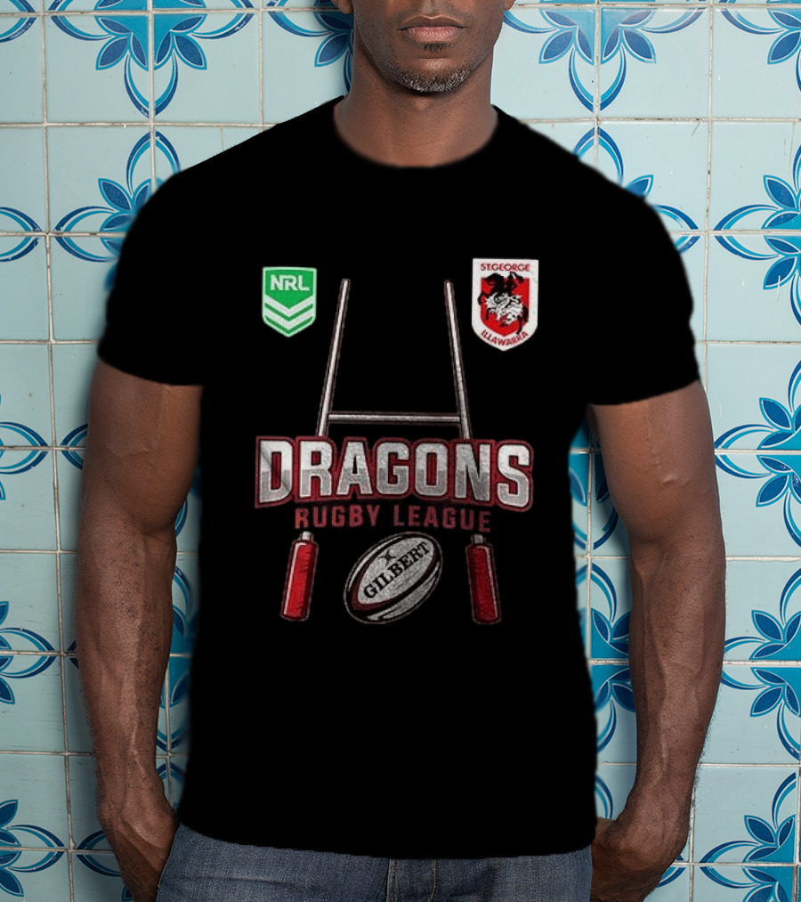 St George Illawarra Dragons Rugby League NRL Gilbert Ball T-Shirt