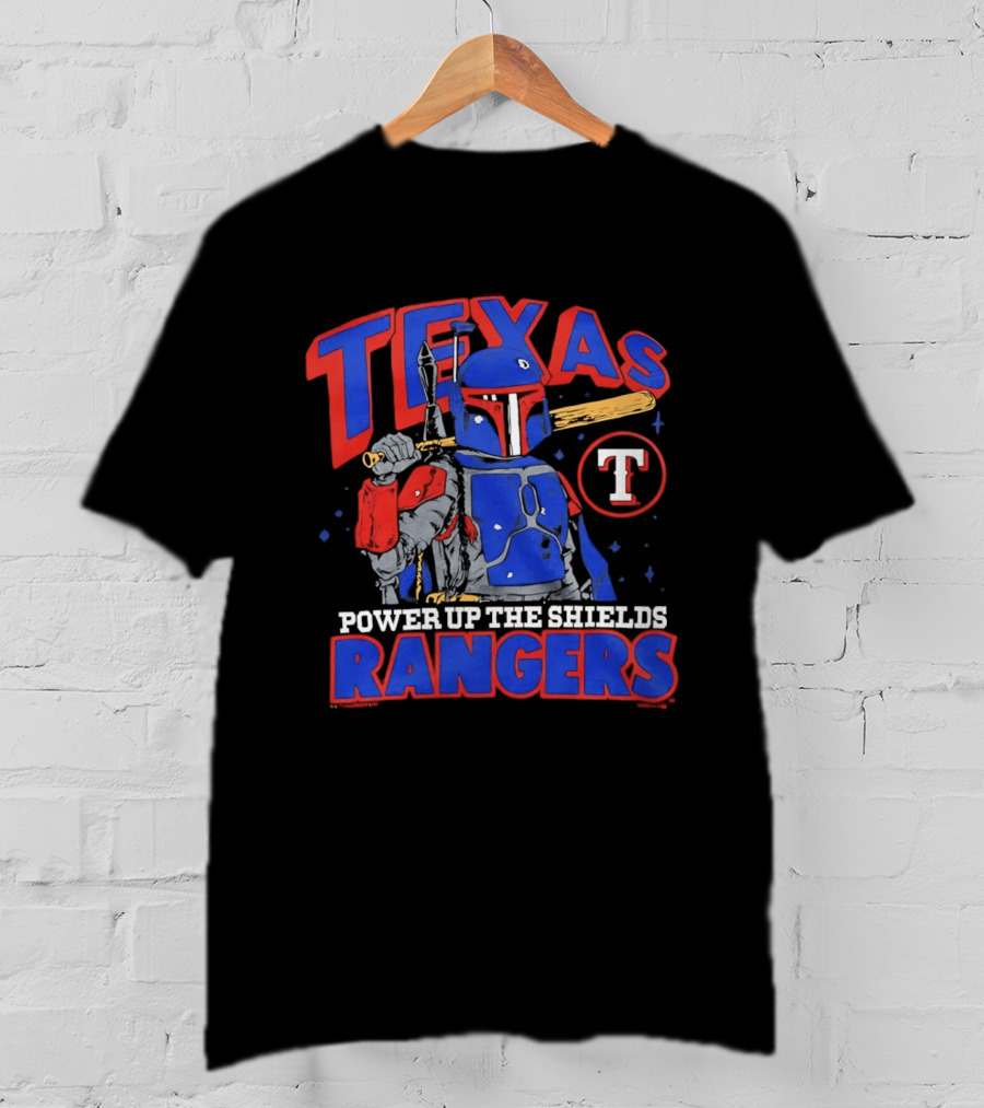 Texas Rangers Power Up The Shields With Star Wars Bounty Hunter Collaboration T-Shirt