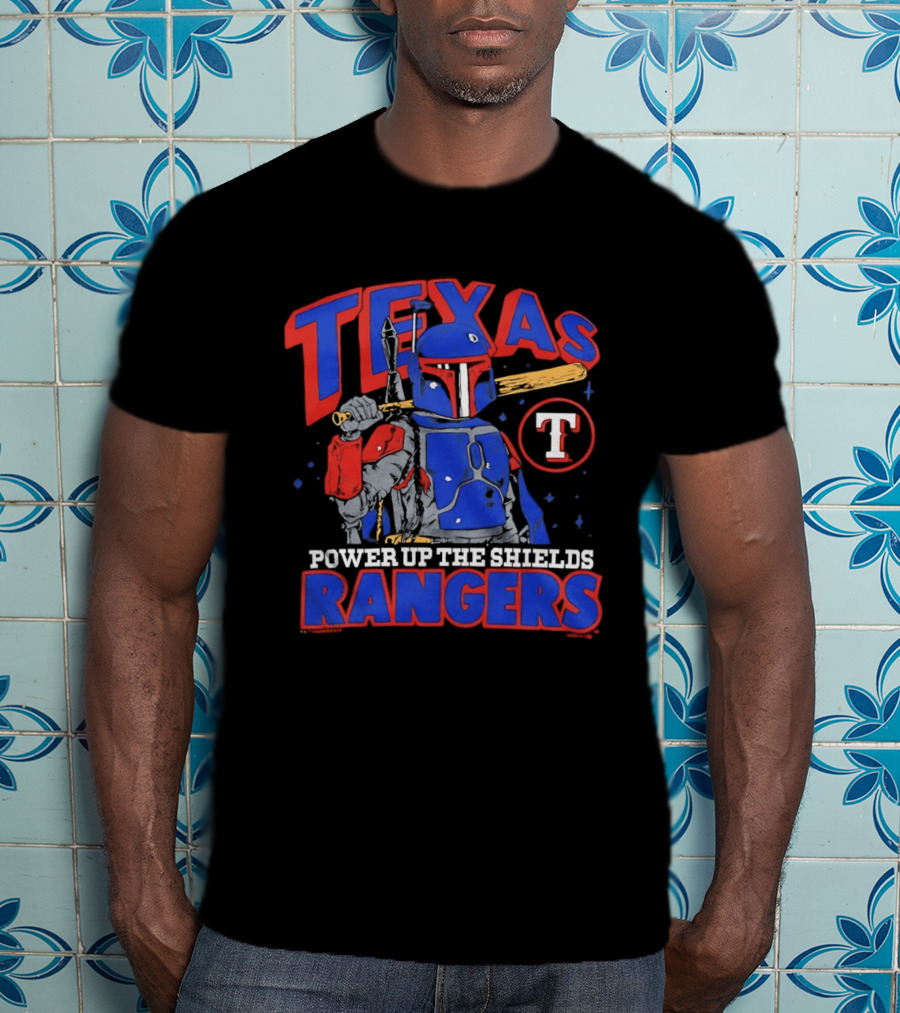 Texas Rangers Power Up The Shields With Star Wars Bounty Hunter Collaboration T-Shirt