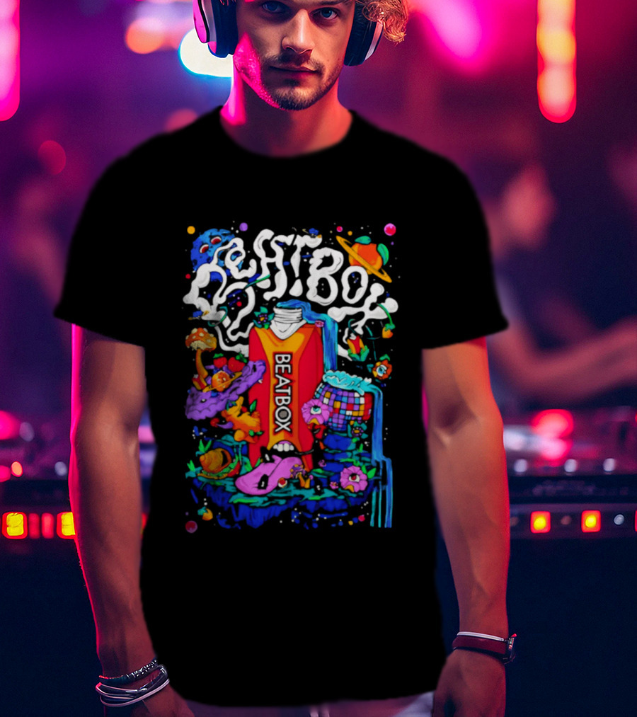 Trippy BeatBox World Psychedelic Disco Vibes T-Shirt