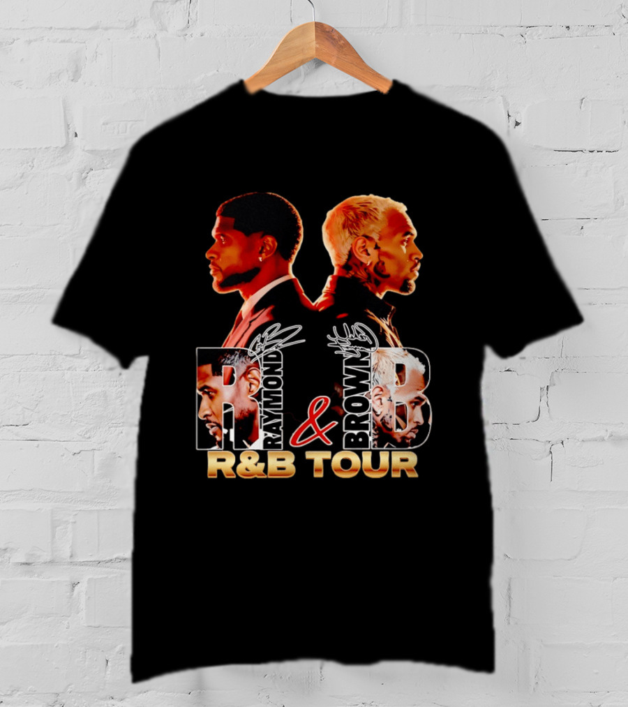 Usher Raymond And Chris Brown R&B Tour Turn One's Back Signature T-Shirt