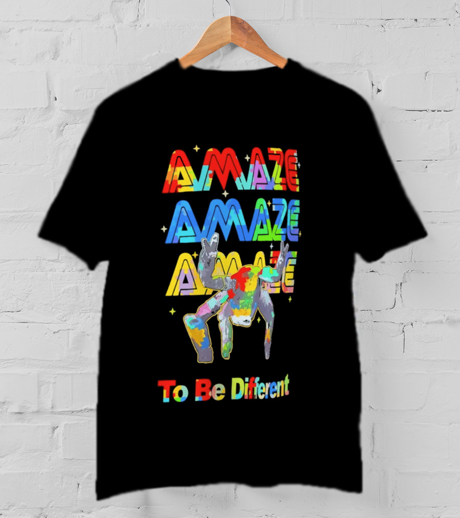 Amaze Amaze Amaze Colorful Support To Be Different T-Shirt