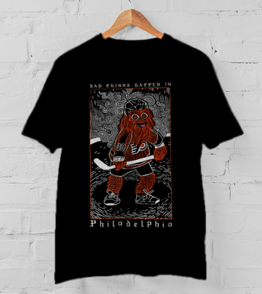Philadelphia Flyers Gritty Bad Things Happen Hockey T-Shirt