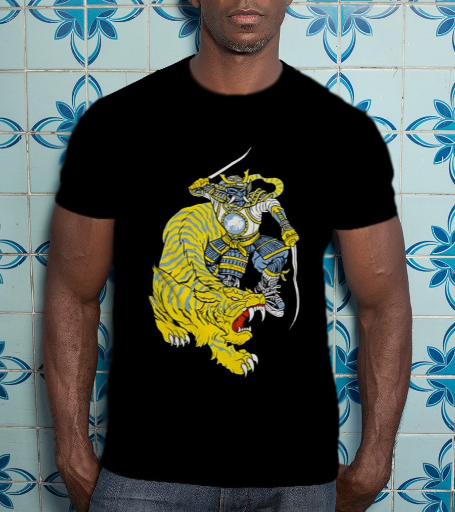 Buffalo Sabres Knight Battling Fierce Sabretooth Tiger T-Shirt