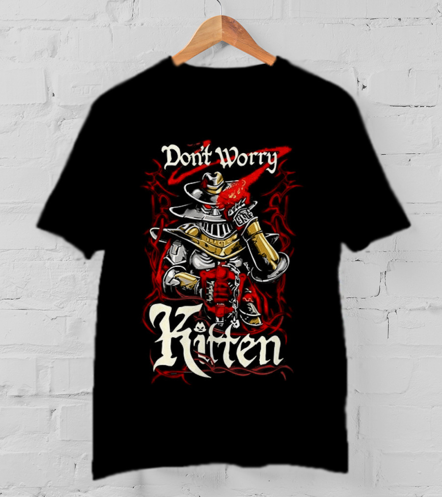 Don't Worry Kitten Meatcanyon Samurai Armor T-Shirt