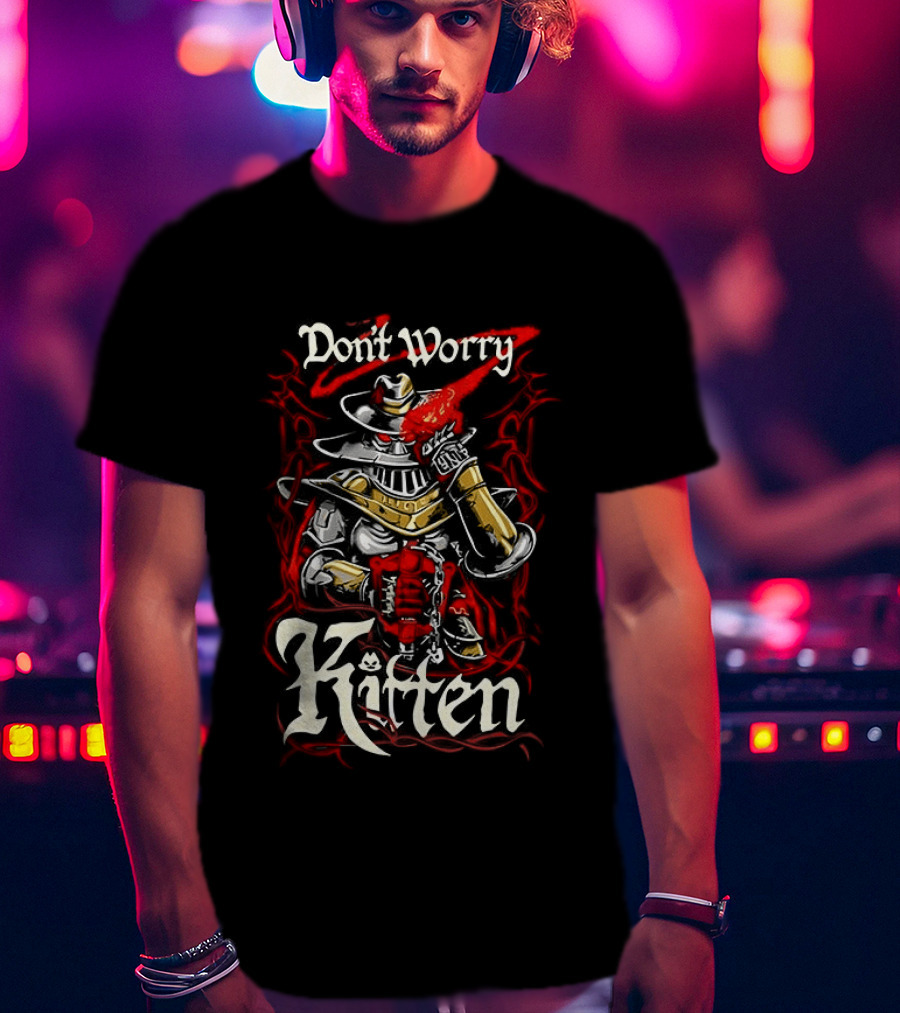 Don't Worry Kitten Meatcanyon Samurai Armor T-Shirt