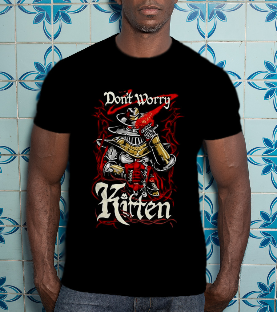 Don't Worry Kitten Meatcanyon Samurai Armor T-Shirt