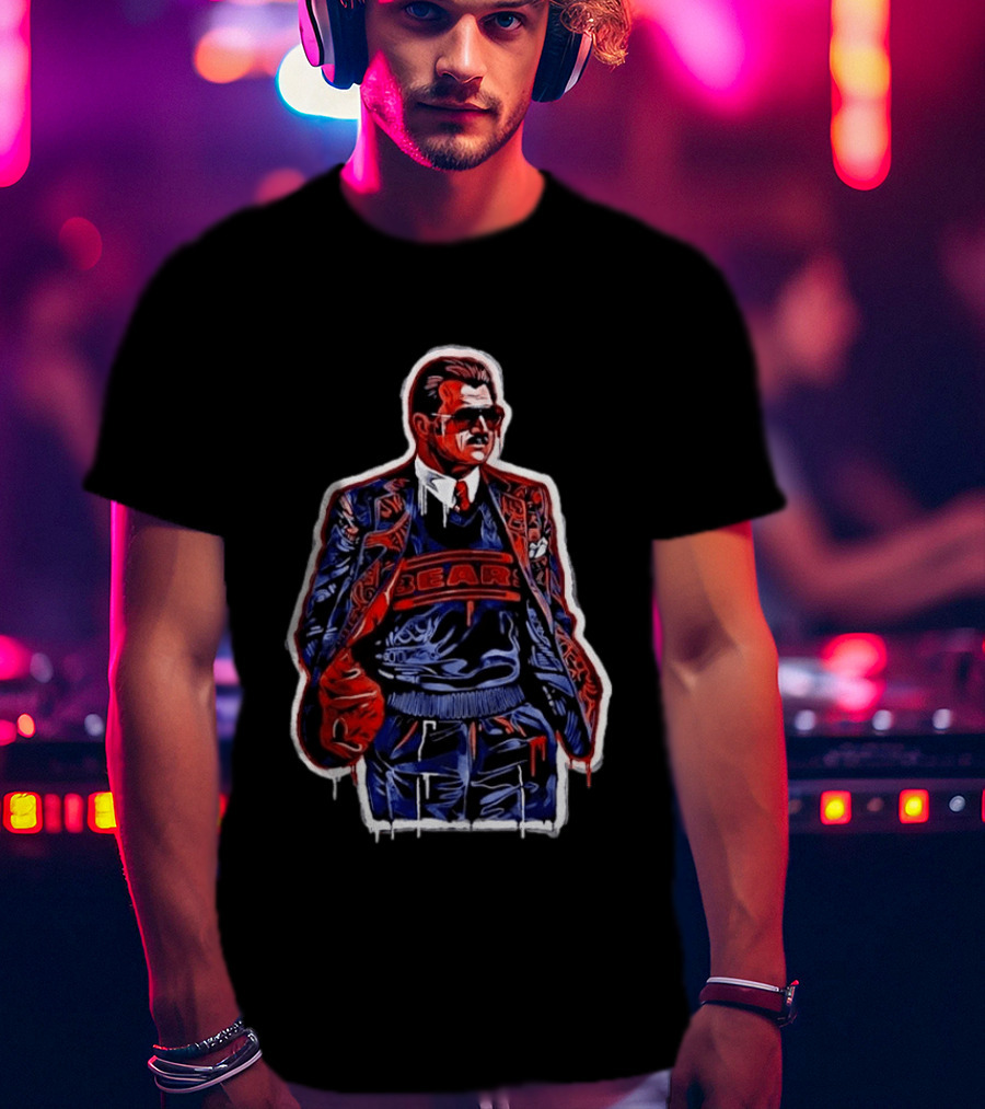 Mike Ditka Chicago Bears Football Graffiti T-Shirt